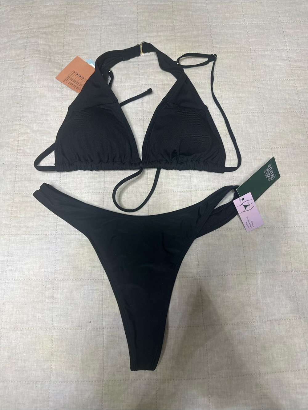 Shade ShoreClassic Black Triangle Bikini Set - Sleek Two-Piece Swim